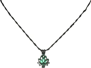 New 2025 Luminous Glowing In The Dark Moon Flower Shaped Pendant Necklace For Women Yoga Prayer Buddhism With For You Jewelry Fashion Accessories Creative Gift