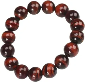 New 2025 Natural Red Tiger Eye Stone Bracelet Couple Jewelry Women Fashion Jewelry Meditation Prayer Rope Beaded Bracelet Decoration Jewelry Commemorative With You Accessories Trendy Best For Gift