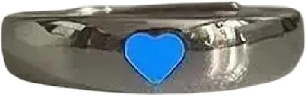 New 2025 New Luminous Ring Creative Glowing In The Dark Adjustable Couple Ring Women Men Heart Rings Valentine's Day Jewelry Gifts Jewelry Commemorative With You Accessories Trendy Best For Gift