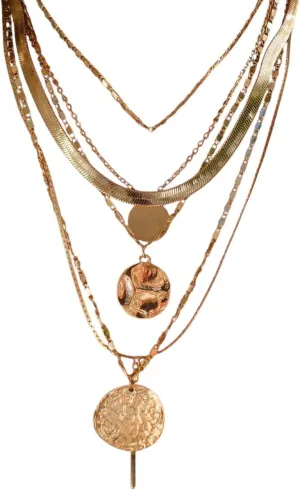 New 2025 Unisex Vintage Gold Color Multiple Styles Necklace For Women Trendy Multi-Layer Disc Pendant Necklaces Tendyaces Set Jewelry Gifts Decoration Luxury For Women And Men