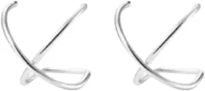 New 2026 4 Pcs Stainless Steel Ear Cuff Criss Cross Double Lines Cuffs Non Piercing Helix Earcuff Cartilage Earring Jewelry Fashion Trendy Accessories Creative Gift For Women And Men