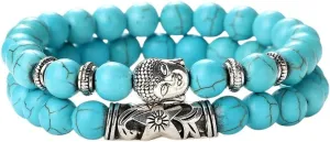 New 2026 Buddhist Buddha Head Prayer Bracelet Set Tiger Eye Black Volcanic Natural Stone Beads Unisex Men & Bangle Women Jewelry Fashion Trendy Accessories Creative Gift