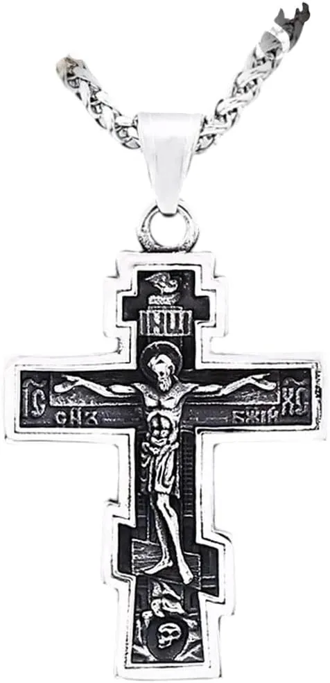 New 2026 Christ Jesus Pendant Necklace 316L Stainless Steel Cross Chain Heavy Men Jewelry Gift Religious Christian Decoration Luxury With You Accessories Trendy Best For
