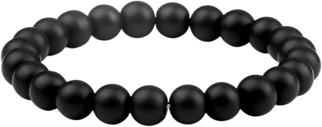 New 2026 Men Natural Volcanic Stone Bracelets Charm Matte Black Lava Onyx Beads Buddha Round Bracelet & Bangle Women Yoga Prayer Decoration Jewelry Luxury Accessories Trendy Best For Gift
