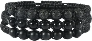 New 2026 Prayer Men Black Rope Bracelets Natural Onyx Volcanic Stone Bracelet Adjustable Balance Bangle Women Handmade Jewelry Gift Fashion Trendy Accessories Creative