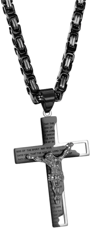New 2026 Unisex Stainles Stell For Bible Cross Crucifix Jesus Pendant Necklaces Jewelry Fashion Trendy Accessories Creative Gift For Women And Men