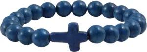 New 2026 Women Blue Stone Bracelet Hot Cross Prayer Men Natural Frosted Matte Volcanic Lava Rock Beaded Bracelets Jewelry Fashion Trendy Accessories Creative Gift For Women And Men