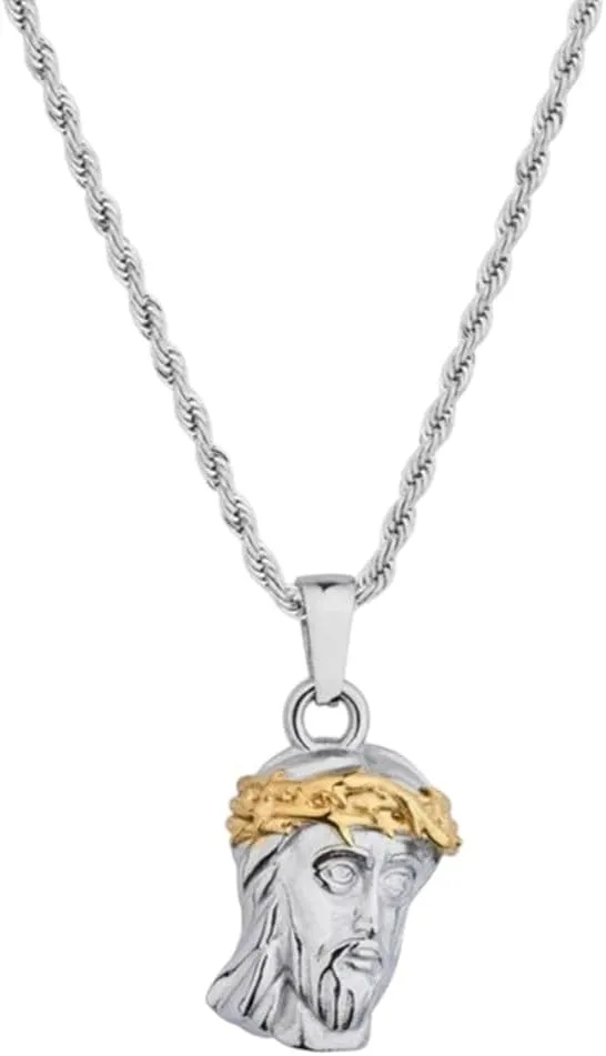 New for Arrival Trendy 2025 in God We Trust Pendant 316L Stainless Steel Unisex Jewelry Jesus Pendant God Necklace Jewelry Fashion Accessories Creative Gift