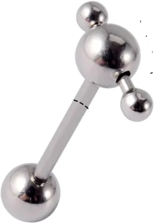 New For Trendy 2025 1Pc Stainless Steel Tongue Rings Removable Ball Tongue Barbell 16Mm Slave Ring Piercing Barbell Forbidden Piercing Body Jewelry Fashion Accessories Creative Gift
