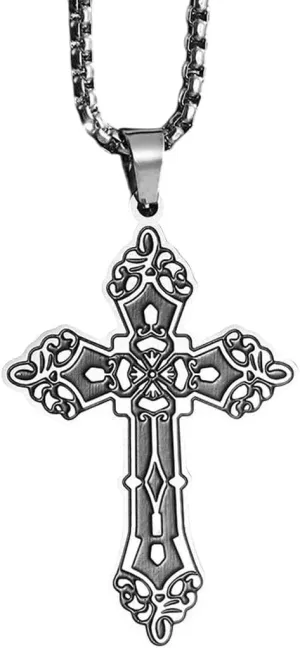 New For Trendy 2025 Stainless Steel Jesus Letters Christian Jesus Cross Pendant Necklace Men Women Catholic Faith Prayer Jewelry Fashion Accessories Creative Gift