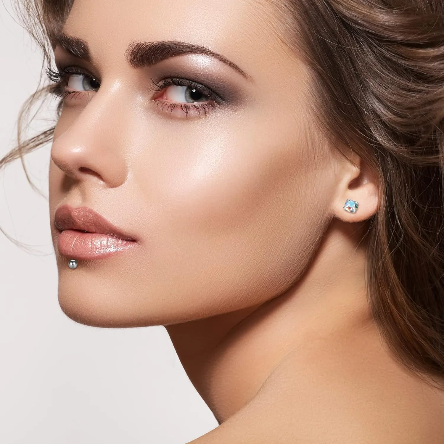 ONESING 12-25 Pcs 16G Tragus Earrings for Women Men Cartilage Earrings Labret Stud Tragus Piercing Jewelry