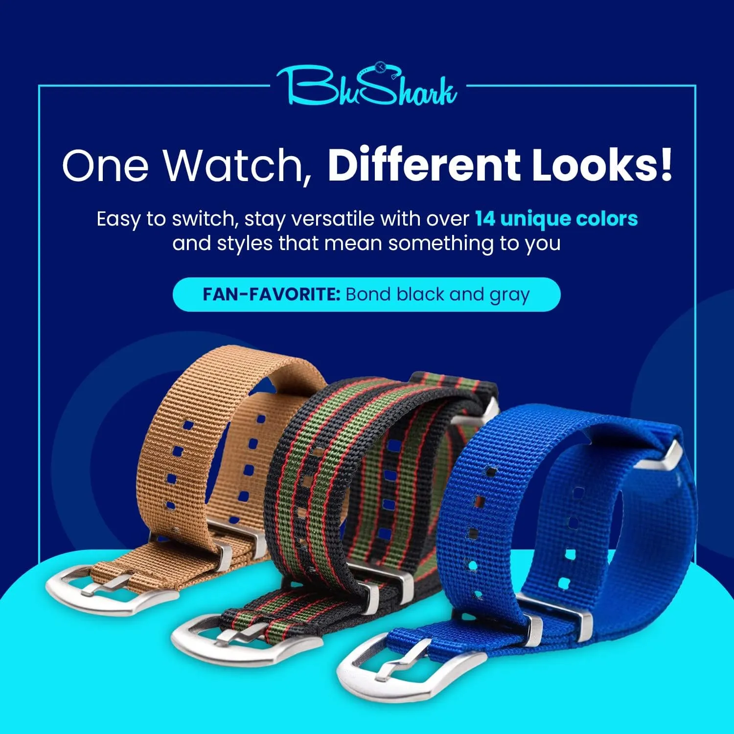 Orca Waffle Weave Nylon Watch Bands Multiple Sizes and Colors