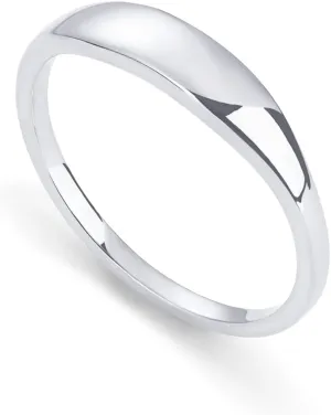PAVOI 14K Gold Plated Chunky Signet Ring for Women | Women's Stackable Bands