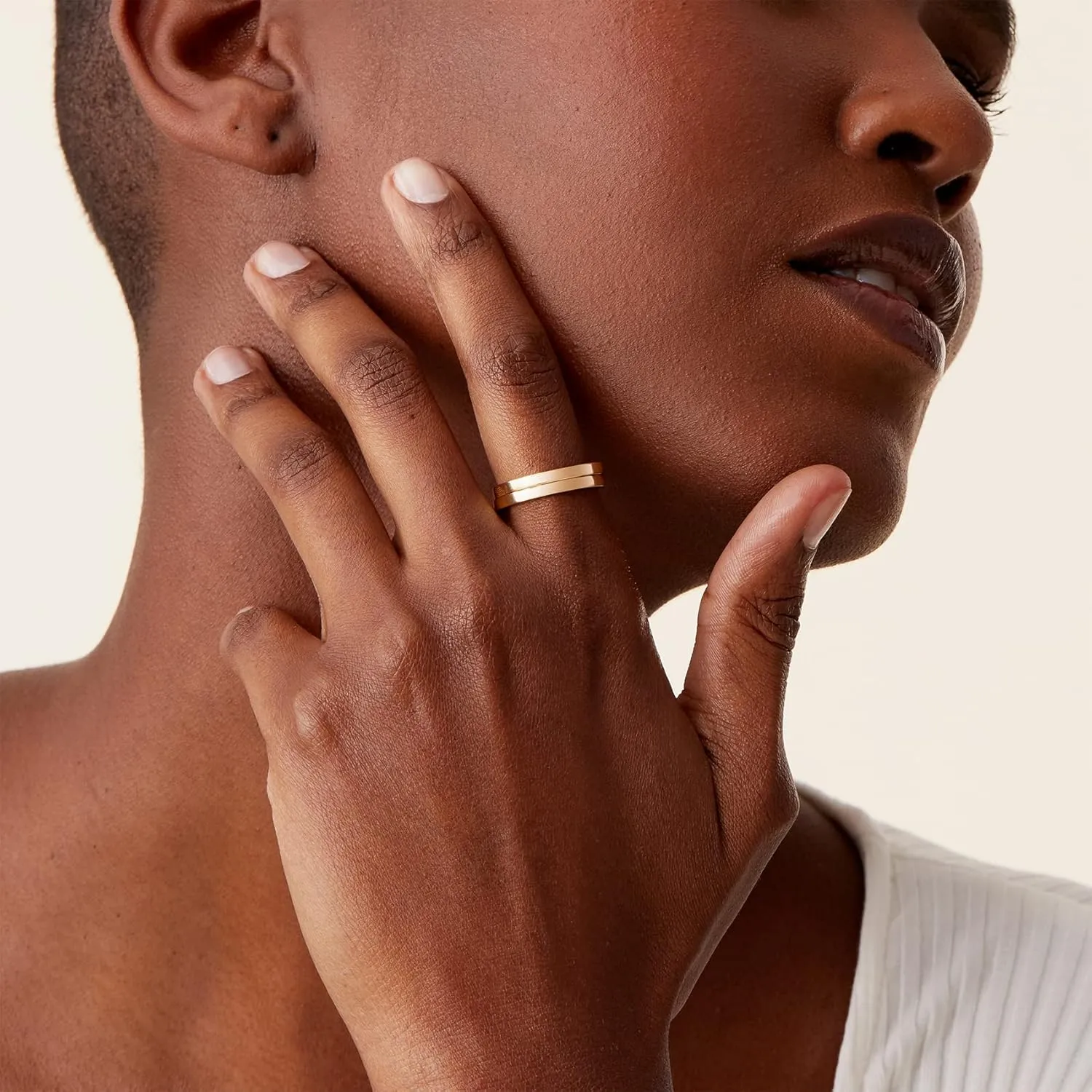 PAVOI 14K Gold Plated Twist Stacking Ring | Bands for Women