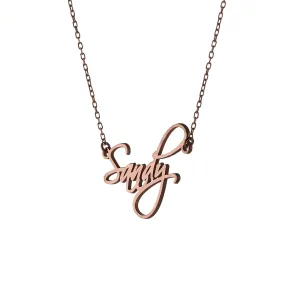 Personalized 14k Solid Gold Name Necklace, Custom Made Pendant, Perfect for Birthday or Anniversary Gift