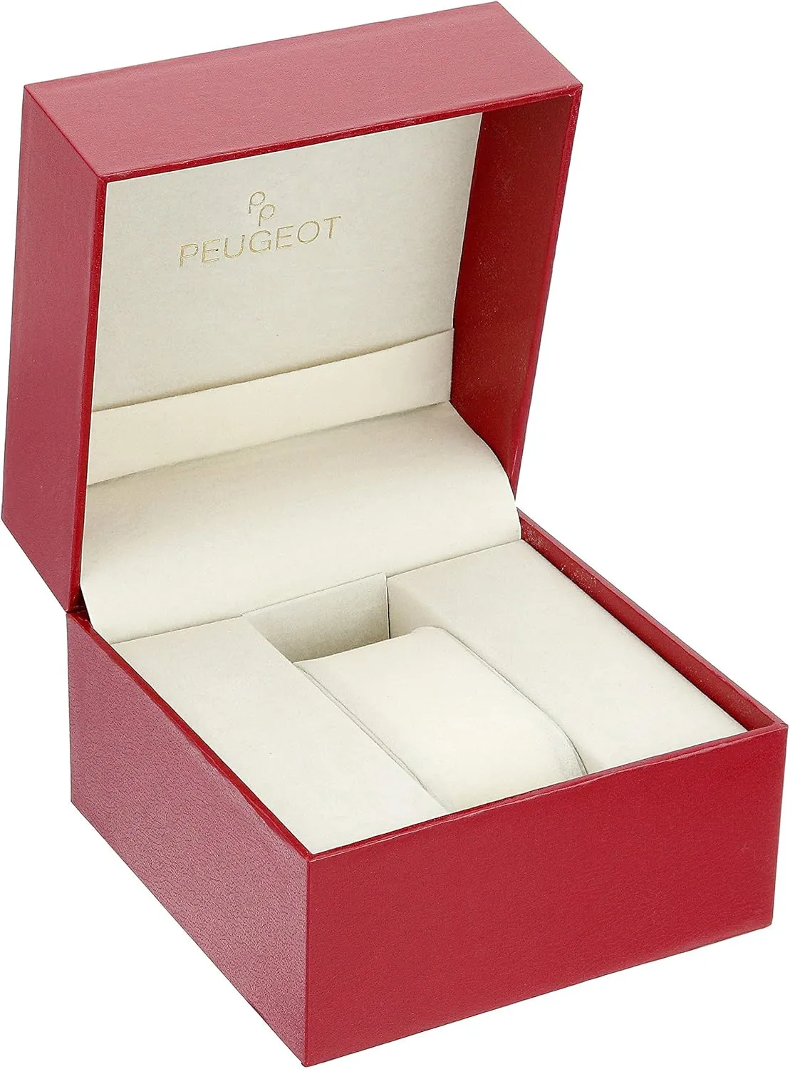 Peugeot 14K Gold Plated Diamond Luxury Dress Watch with Fluted Bezel and Calendar