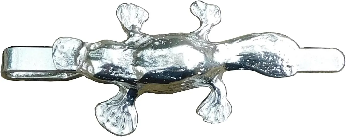 Platypus Tie Clip, Platypus Tie Slide, Australian Gifts, Downunder Accessories, Hand cast, in Fine Pewter, by William Sturt