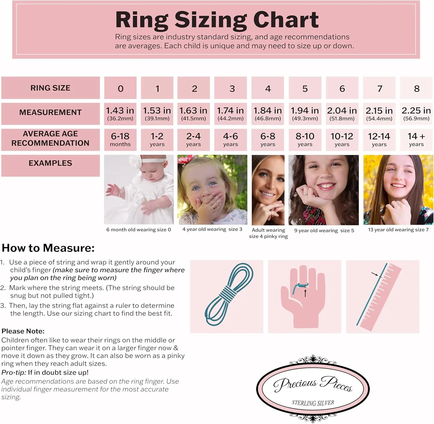 Precious Pieces Sterling Silver with Gold-Plating Baby Ring with CZ