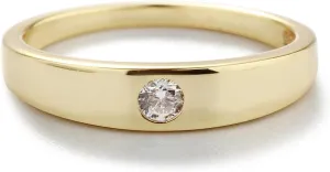 Precious Pieces Sterling Silver with Gold-Plating Baby Ring with CZ