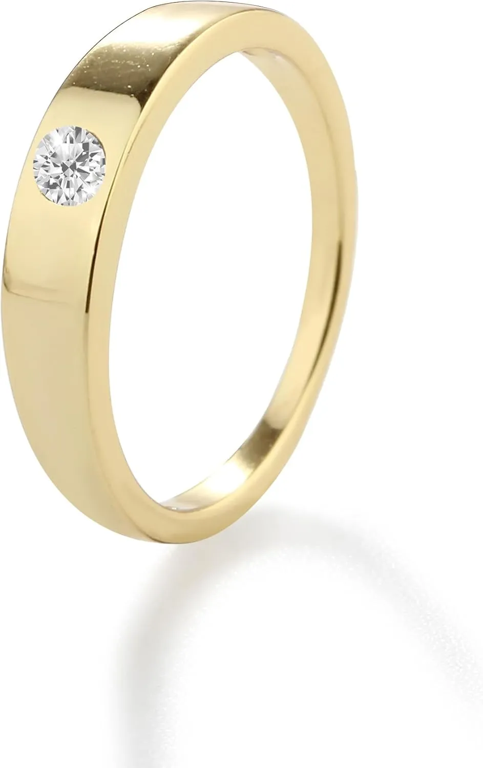 Precious Pieces Sterling Silver with Gold-Plating Baby Ring with CZ