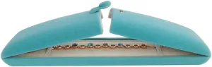 Premium Grade Aqua Velvet Jewelry Necklace Bracelet Watch Box Presentation Packaging Case Pendant