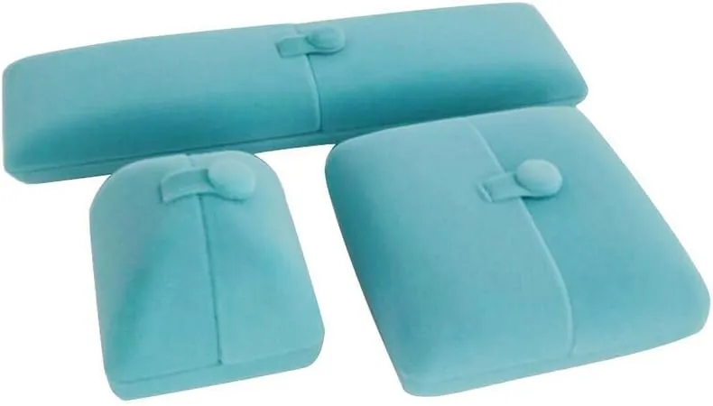Premium Grade Aqua Velvet Jewelry Necklace Bracelet Watch Box Presentation Packaging Case Pendant