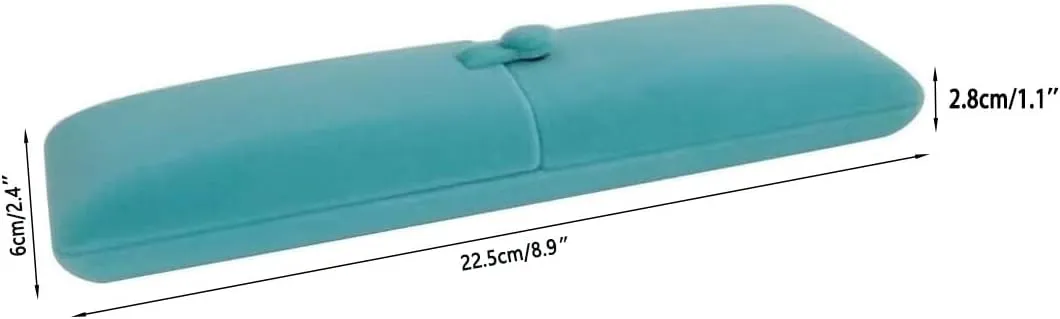 Premium Grade Aqua Velvet Jewelry Necklace Bracelet Watch Box Presentation Packaging Case Pendant