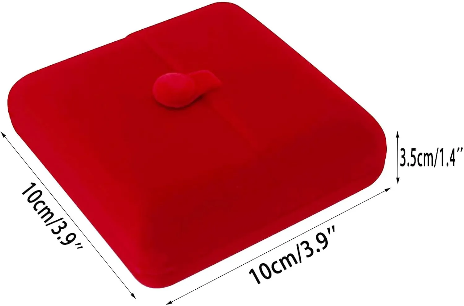 Premium Grade Classic Red Velvet Jewelry Bangle Bracelet Present Box Storage Case Packaging for Bracelet (jewelry not included)
