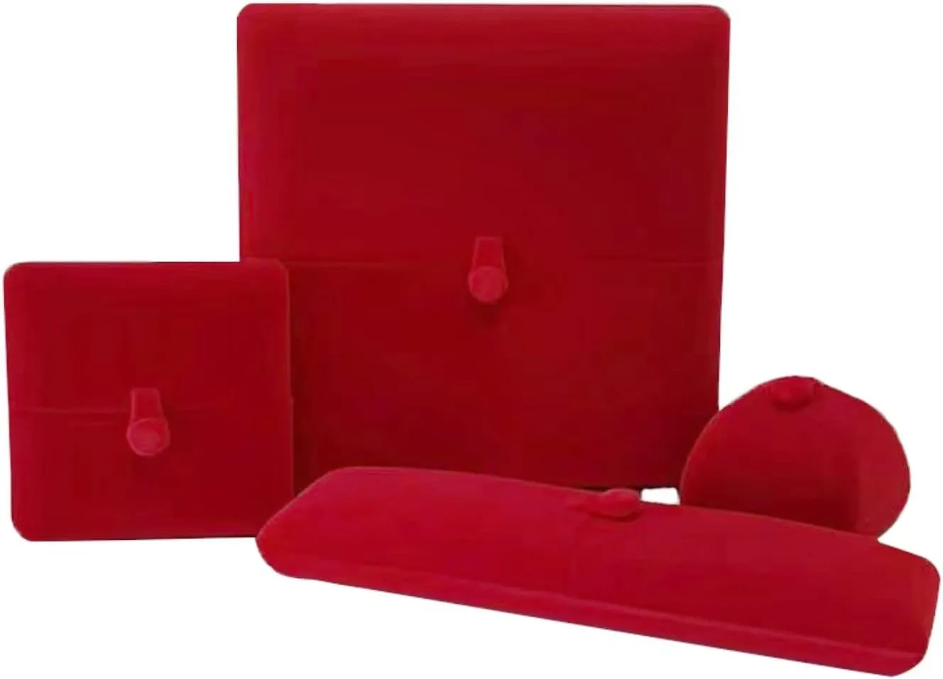 Premium Grade Classic Red Velvet Jewelry Bangle Bracelet Present Box Storage Case Packaging for Bracelet (jewelry not included)