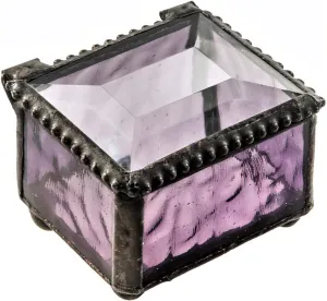 Purple Stained Glass Ring Box Jewelry Trinket - J Devlin Box 325-2