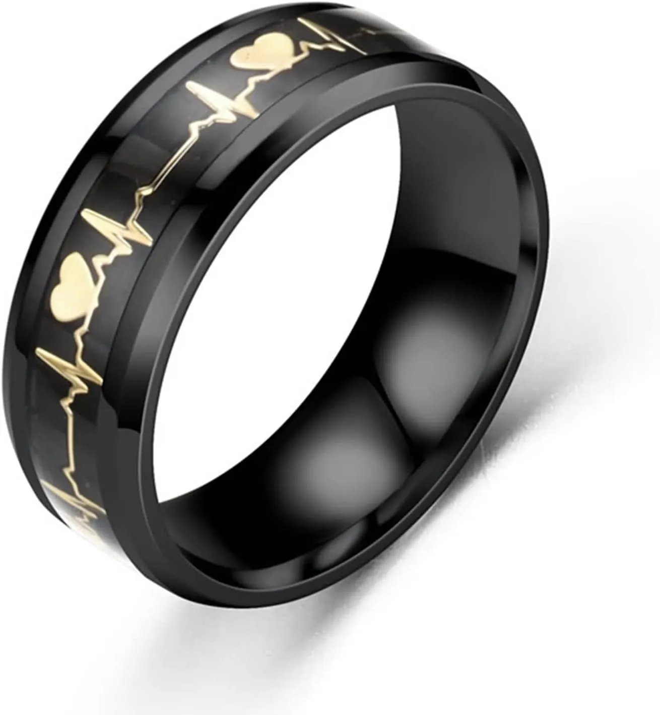 Rings, Promise Rings for Couples Stainless Steel Anniversary Ring Size for Women