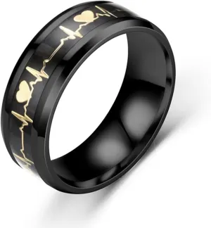 Rings, Promise Rings for Couples Stainless Steel Anniversary Ring Size for Women