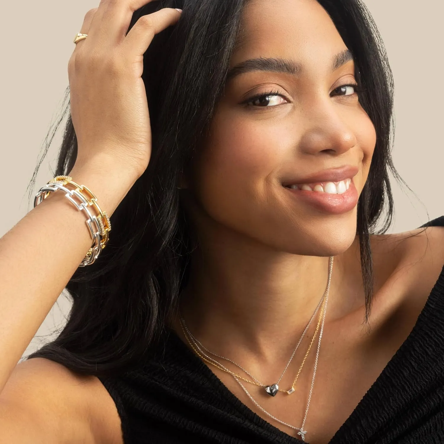 Rocksbox Huxley Cuff Bracelet - Adjustable Bracelet for Women - High Polish Plating - Premium Quality Jewelry