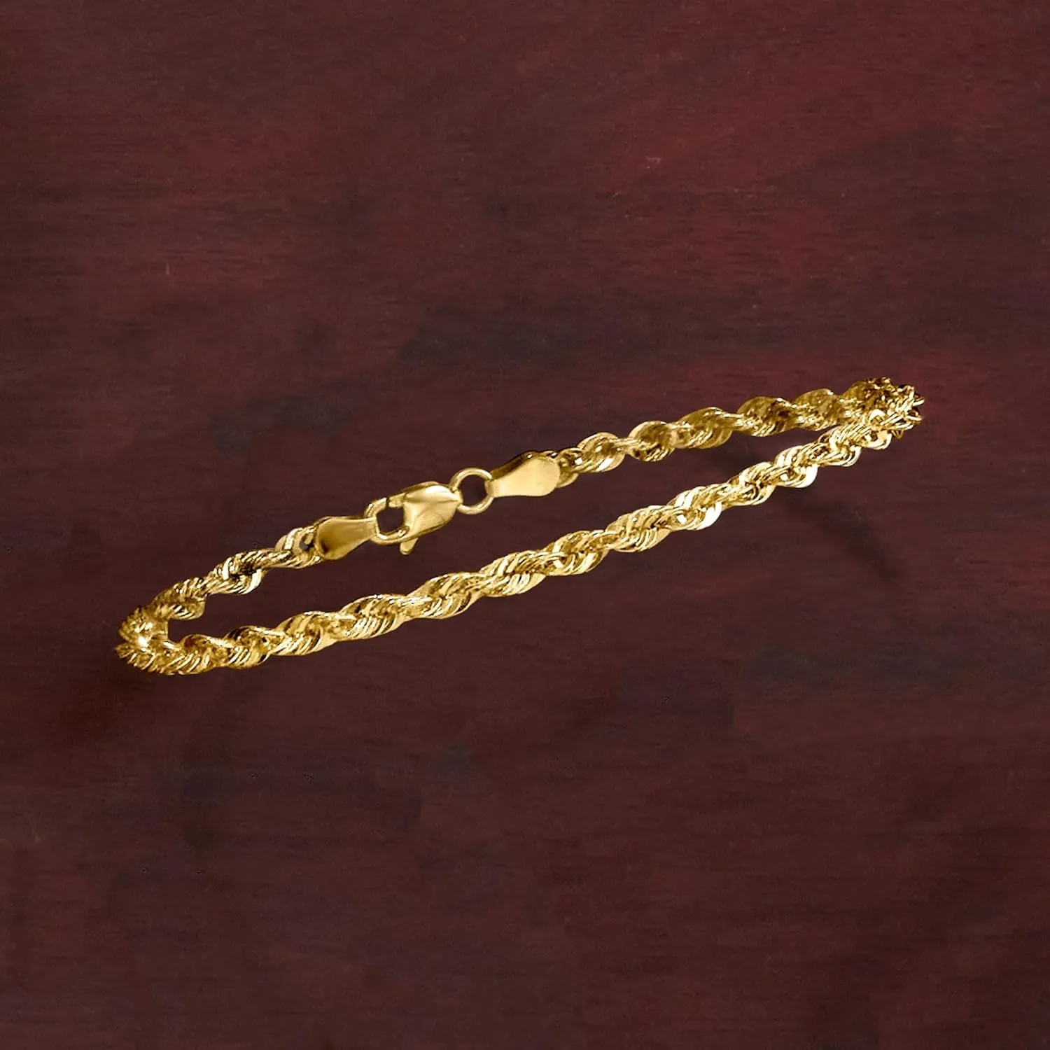 Ross-Simons 3.2mm 14kt Yellow Gold Rope-Chain Bracelet
