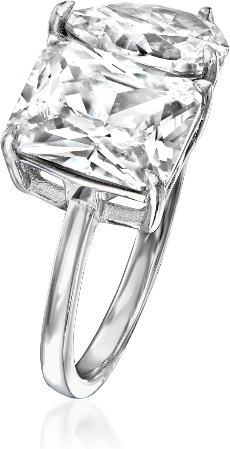 Ross-Simons 5.70 ct. t.w. CZ Toi Et Moi Ring in Sterling Silver