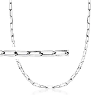 Ross-Simons Italian Sterling Silver Paper Clip Link Necklace