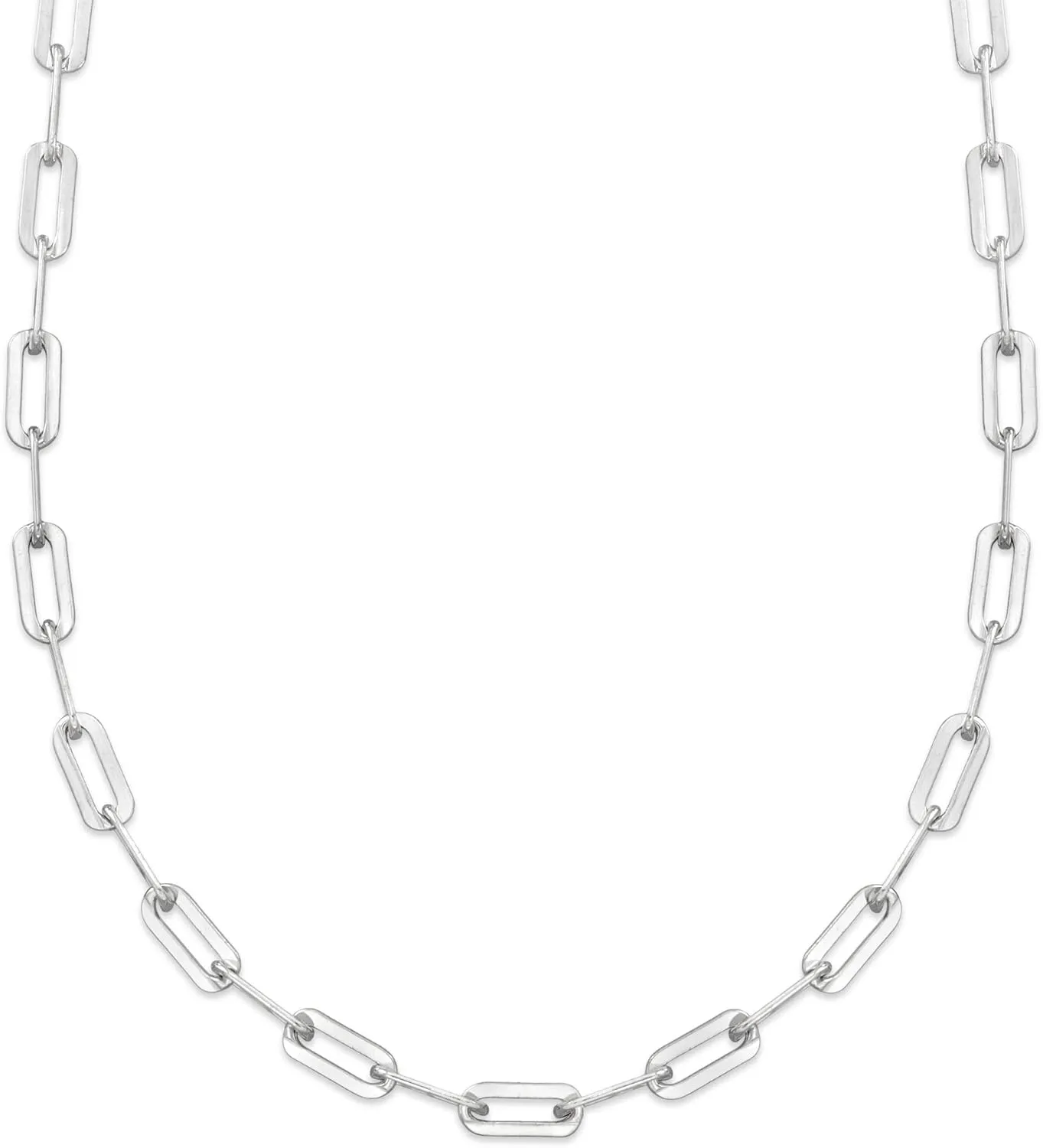 Ross-Simons Italian Sterling Silver Paper Clip Link Necklace