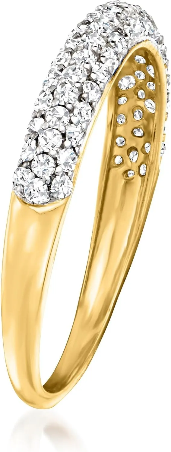 Ross-Simons Pave Diamond Halfway Band Ring in 14kt Gold