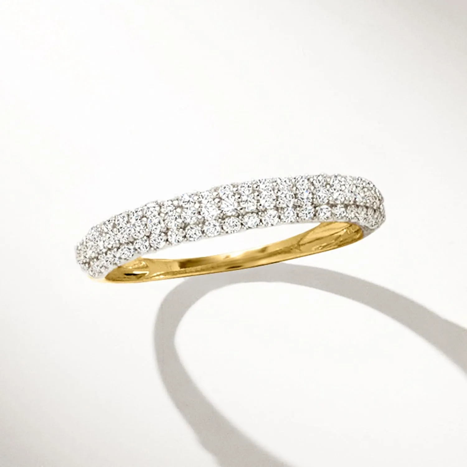 Ross-Simons Pave Diamond Halfway Band Ring in 14kt Gold