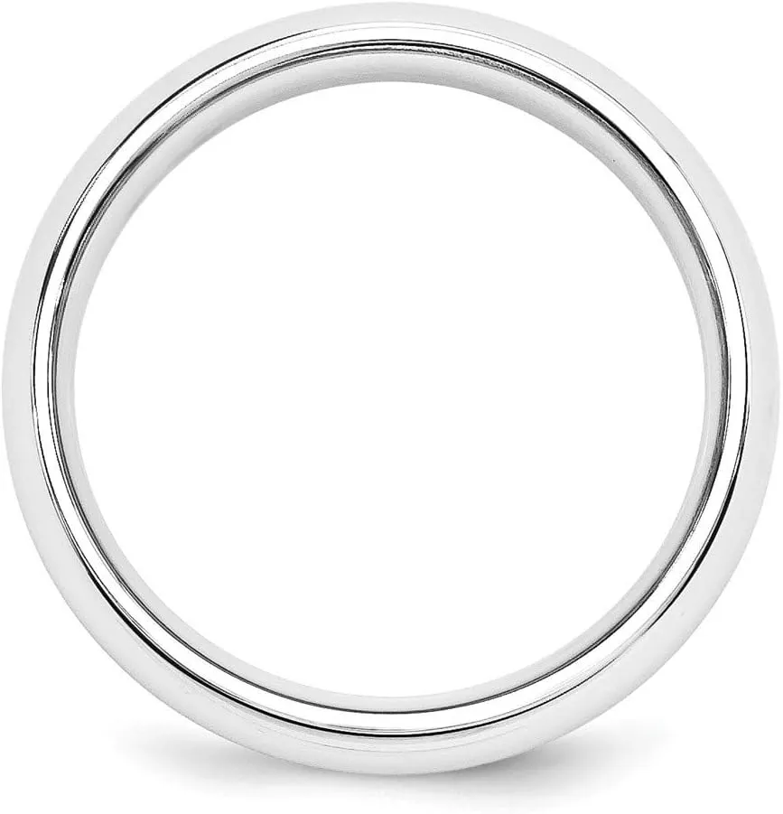 Roy Rose Jewelry Platinum 5mm Comfort-Fit Wedding Band Ring Sizes 6 to 12