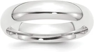 Roy Rose Jewelry Platinum 5mm Comfort-Fit Wedding Band Ring Sizes 6 to 12