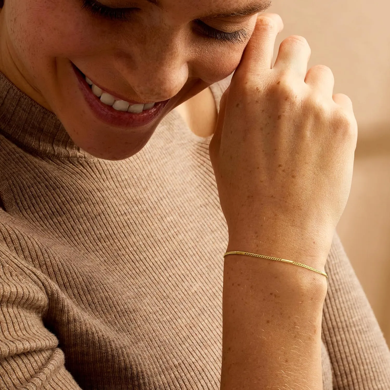 RS Pure by Ross-Simons Italian 18kt Gold Vermeil Bar and Curb-Link Station Bracelet