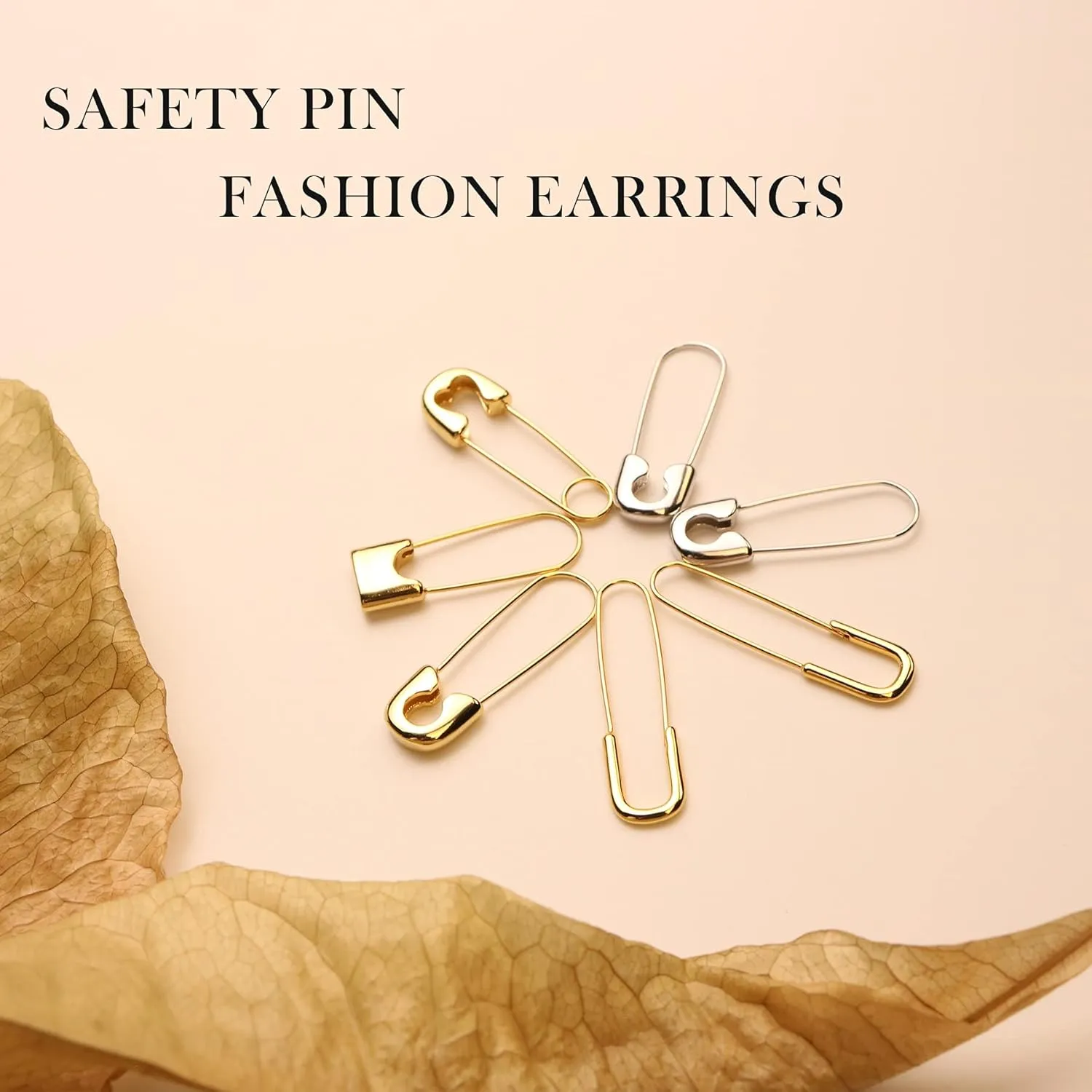 Safety Pin Earrings for Women 14K Gold Silver Pin Earrings Jewelry for Women
