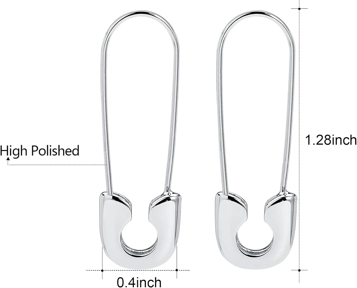 Safety Pin Earrings for Women 14K Gold Silver Pin Earrings Jewelry for Women