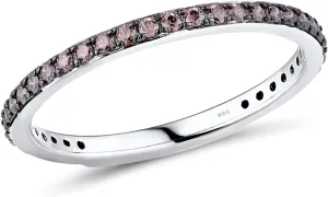 Santuzza 925 Sterling Silver Stackable Ring Engagement Wedding Band Stacking Ring for Women