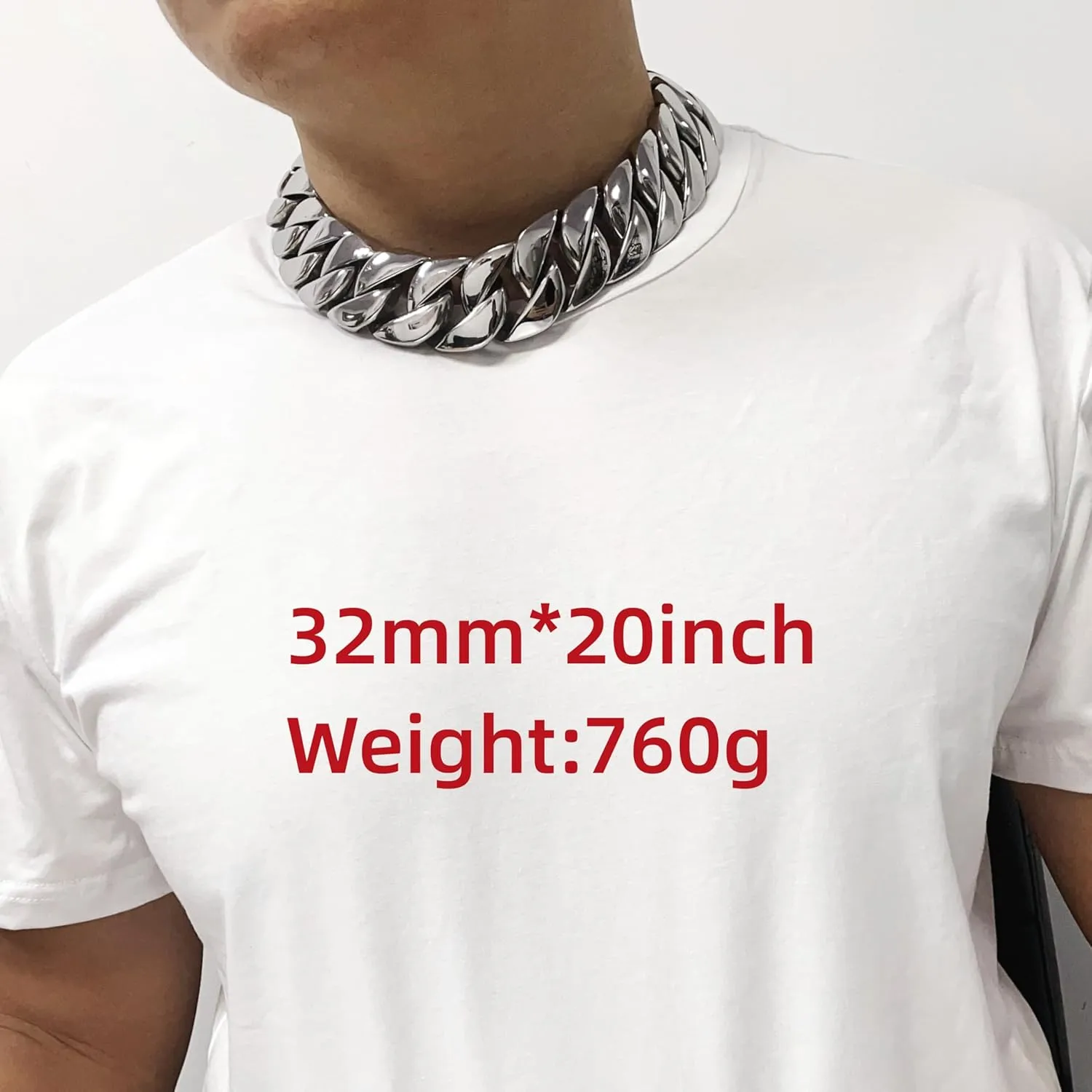 SDA Chunky Gold Chain Necklace - Heavy and Waterproof 316L Surgical Steel with 18K Gold Plating for Modern Men and Women into Hip Hop Fashion