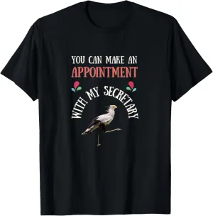 Secretarybird Birdwatching Funny Meme Men Women Kids T-Shirt