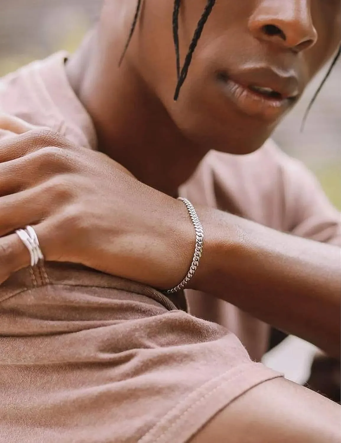 Silver Bracelet for Men 5mm 8mm Diamond-Cut Cuban Link Curb Chain Bracelet for Women 6.5/7/7.5/8/8.5/9 Inch