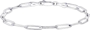 Silver Bracelet for Women 3mm Diamond-Cut Paperclip Chain Bracelet for Men 6.5/7/7.5/8/8.5/9 Inch