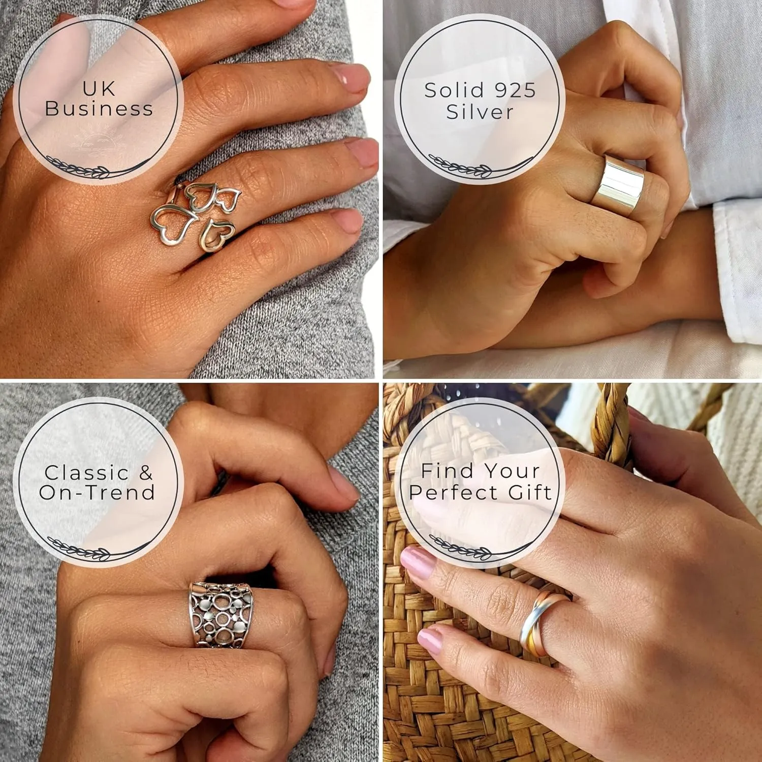 Silverly 9 mm Bali Rope Thumb Rings for Women and Men - 925 Sterling Silver Rings - Chunky Rings - Wide Band Rings for Men - Scroll Work Design - Couples Promise Ring